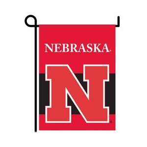   NCAA Nebraska Cornhuskers 2 Sided Garden Flag w/pole 