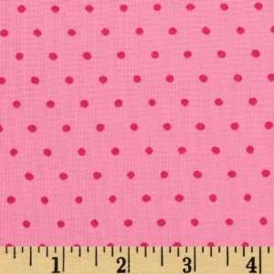  44 Wide Love Me Love Me Not Dots Pink Fabric By The Yard 