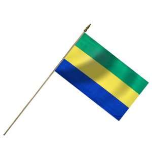  Gabon Flag 12X18 Inch Mounted E Poly Patio, Lawn & Garden