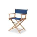   Casual Heritage Dining Height Director Chair, Blue with Varnish Frame