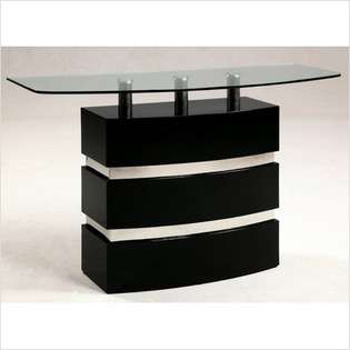 Chintaly Xenia Sofa Table in Gloss Black (2 Pieces) 