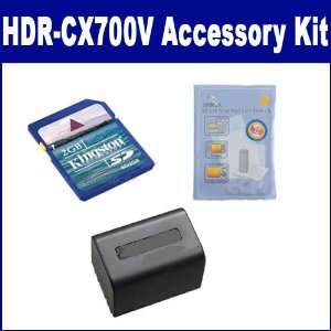  Sony HDR CX700V Camcorder Accessory Kit includes KSD2GB 