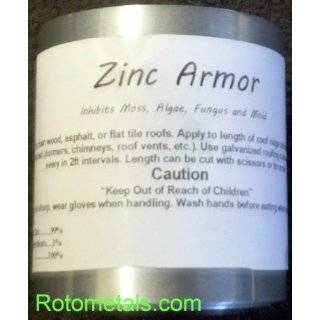 Zinc Armor   3 Wide Zinc Strip, 1 roll of 50 Feet Prevent Algae, Moss 
