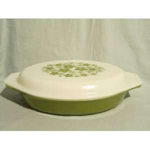 Vintage 1970s Pyrex  Spring Blossom or Crazy Daisy  Divided 