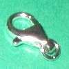 Sterling Silver 925 16mm PEAR Shape Lobster Claw CLASP  
