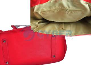   Handbag Bag Tote Fashion Soft Faux PU Leather with Lock Shoulder Bag