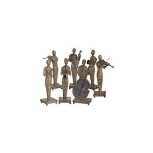 Uttermost Distressed Cream and Matte Black The Band Statues   7Pc 