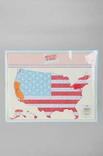 UrbanOutfitters  Scratch Off USA Travel Map Poster