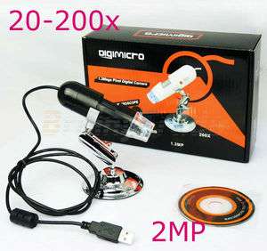    200X 8 LED USB Digital Microscope Endoscope Camera Magnifier  