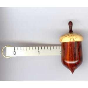  Wooden Acorn Tape Measure   Yellow Cedar Burl & Coco Bolo 