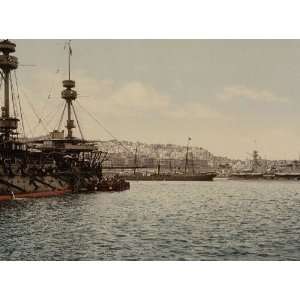  Vintage Travel Poster   With war ships Algiers Algeria 24 
