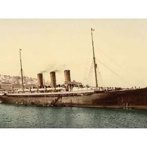  Vintage Travel Poster   Steamship Normannia Algiers Algeria 