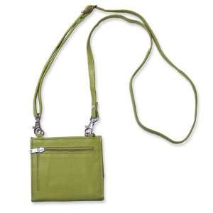  Lime Leather Slim Cross Body Bag Jewelry