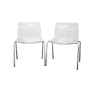   Obbligato Clear Acrylic Accent Chair Set of 2