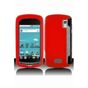  LG US760 Genesis Rubberized Shield Hard Case   Red (Free 