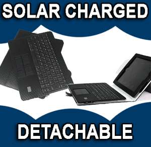   Case for Apple iPad 3 HD With Solar Charged Detachable Keyboard  