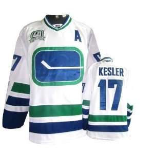  Canucks 40TH Jersey #17 Ryan Kesler White Hockey Authentic Jersey