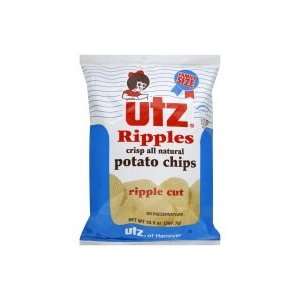 Utz Potato Chips, Ripple Cut, Family Size, 10 oz, (pack of 