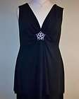 SIMPLY IRRESISTAIBLE Black Embellished Jersey Knit Tunic Top, 2X *NEW*