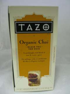 BOXS STARBUCKS TAZO ORGANIC CHAI BLACK TEA 24 BAG  