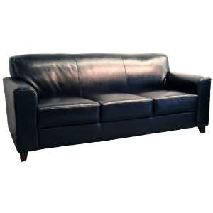    Luxurious Black Leather Sofa [BT 827 3 BK GG]