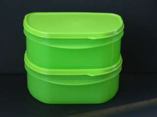   Half Stackable Refrigerator Storage Containers Green Set New  