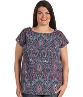   Plus Size Ikat Graphic Boat Neck Tee $14.99 (  MSRP $59.00
