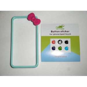  Skin Case Cover With Kitty Style Pink Bow For iPhone 4S or iPhone 4 