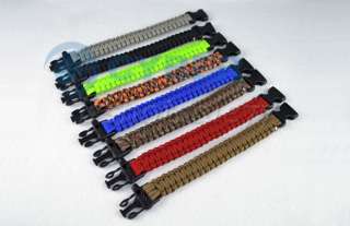   bracelet enables you to carry several feet of parachute cord easily