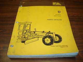 Fiat Allis D Motor Grader Parts Catalog Manual  