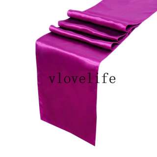 Deep Red purple Satin Table Runner 12 x 108 Wedding  