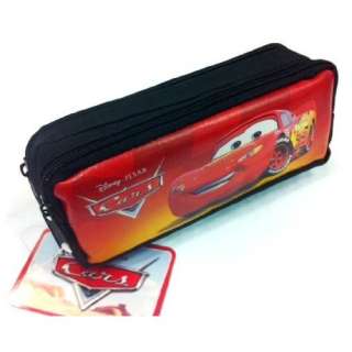Pencil Case CARS NEW Red Disney Pixar Double Zippered Licensed 