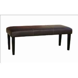  Beathan Leather Ottoman/Bench in Dark Brown