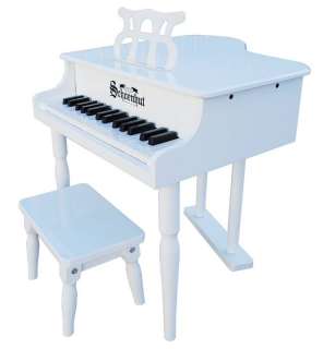 Schoenhut 309W 30 Key Classic White Baby Grand Piano  