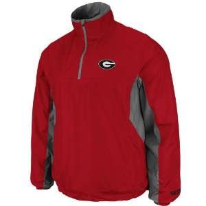  Georgia Bulldogs Gunner Quarter Zip Pullover Jacket   Red 