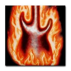  Engulfed in Flames   Music Tile Coaster by  