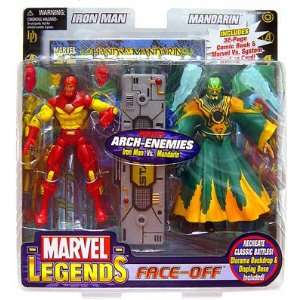 Marvel Legends Face Off Iron Man Vs. Mandarin  Toys & Games   