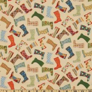  44 Wide Horses Boots Cream Fabric By The Yard Arts 