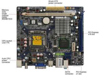   pci 2 3 usb2 0 dmi 2 5 form factor micro atx 193mm x 173mm