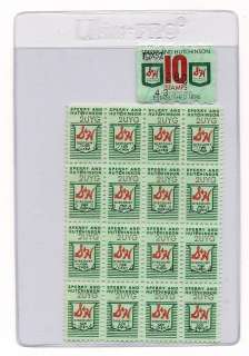   Green Stamps MINT Fifties? Sixties? PLUS A Single 10 stamp  