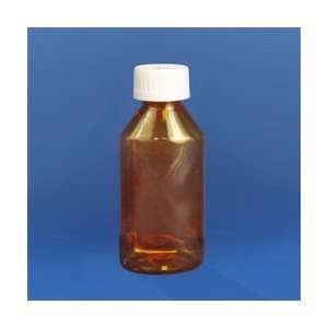 Amber Oval Pharmacy Bottles, Child Resistant Caps, 3 oz, cs/200 