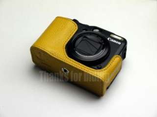   real leather bag case cover for CANON POWERSHOT G12 camera  