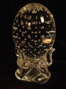 Steuben Crystal Art Glass Egg 4 1/4 1 Lb.+ Beauty  