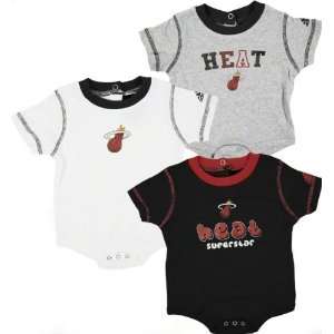 Miami Heat Infant 3 Piece Body Suit Set 