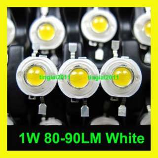 20Pcs 1W High Power Pure White Led Lamp bulb Beads 80LM ~ 90LM New 