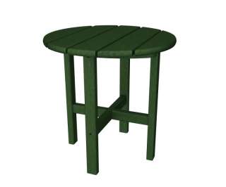 Round Recycled Plastic Side End Table Polywood Retro  
