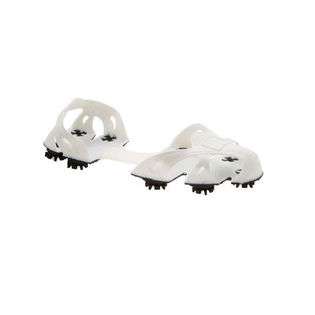   WHT BLK Insta Golf Shoes Pull On Golf Spikes   Medium   White Black