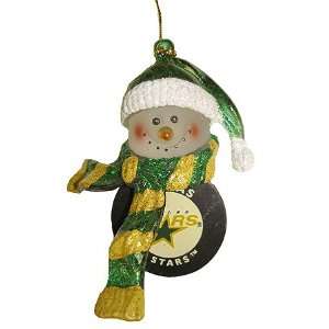 Dallas Stars NHL Power Play Snowman Christmas Ornament  