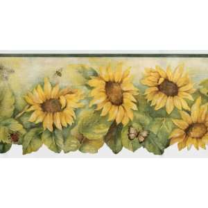  Scalloped Sunflower Wallpaper Border