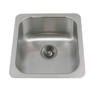  Whitehaus WCUS 1618D10 New England Semi Square Stainless 